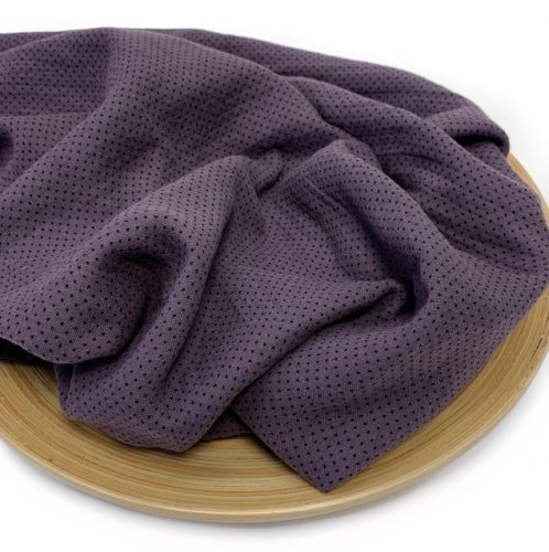 RESTSTÜCK 70cm !!! - Musselin - Mini Dots - mauve