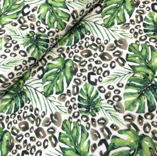 Musselin - Monstera - Springtime