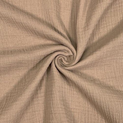 RESTSTÜCK 1,10m !!! - Musselin - Nature uni - hellbraun