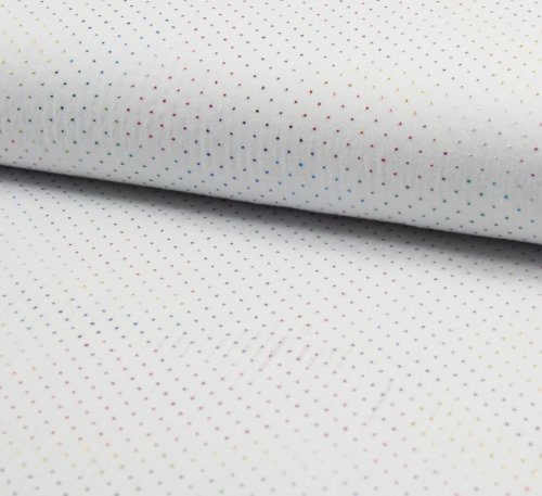 RESTSTÜCK 0,90m !!! - Musselin - Dew Drops - weiß