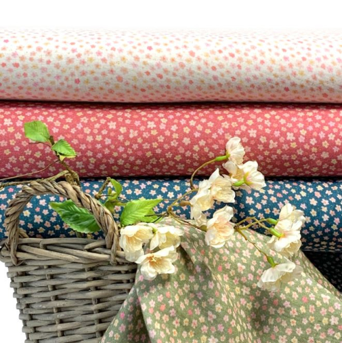 RESTSTÜCK 0,50m !!! - Musselin - Petites Fleurs - pink