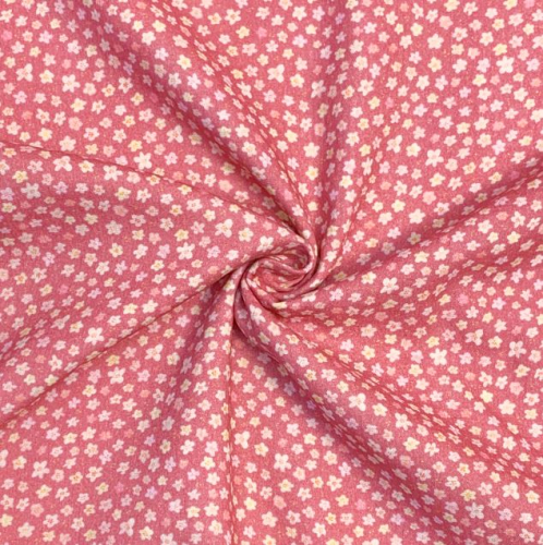Preview: RESTSTÜCK 0,50m !!! - Musselin - Petites Fleurs - pink