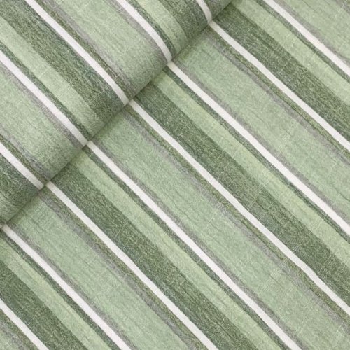 RESTSTÜCK 1,4m !!! - Musselin - Sanded Stripes - green