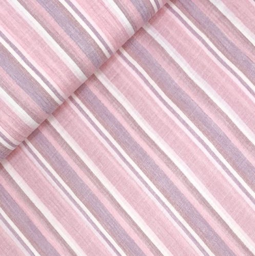 RESTSTÜCK 1,4m !!! - Musselin - Sanded Stripes - rose