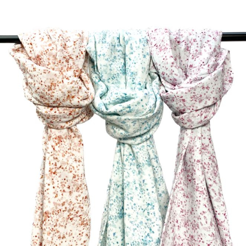 Preview: RESTSTÜCK 0,90m !!! - Musselin - Small Stains - dusty blue