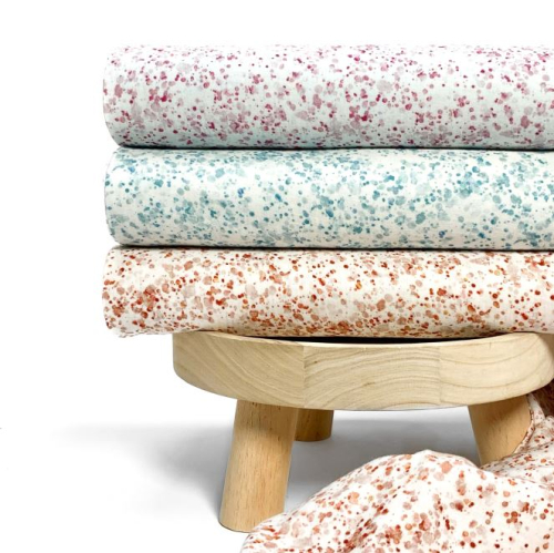 Preview: RESTSTÜCK 0,90m !!! - Musselin - Small Stains - dusty blue