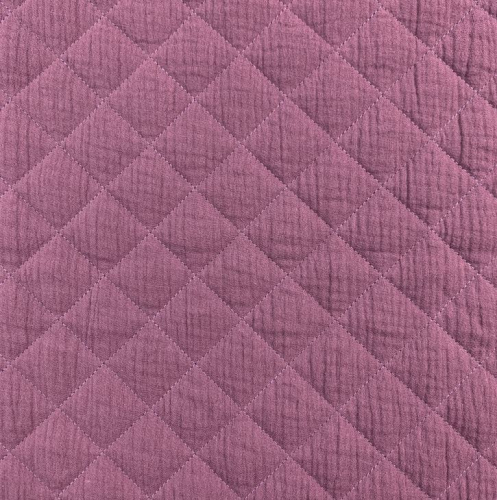 Preview: RESTSTÜCK 1,00m !!! - Musselin - Stepper - Raute groß - altrosa