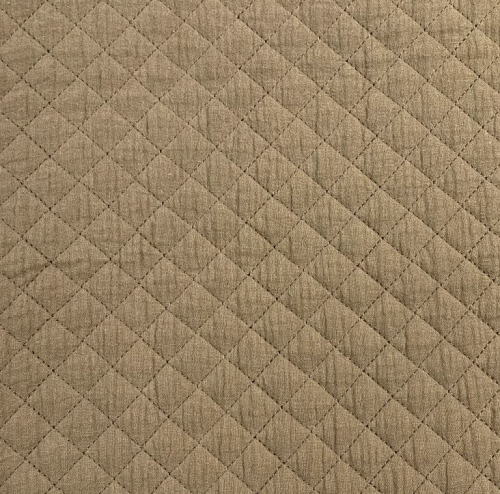 Preview: RESTSTÜCK 1,00m !!! - Musselin - Stepper - Raute klein - beige