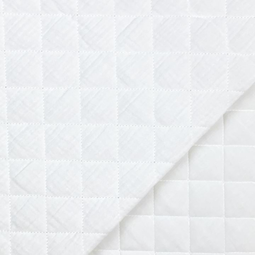 RESTSTÜCK 1,00m !!! - Musselin - Stepper - Raute groß - offwhite
