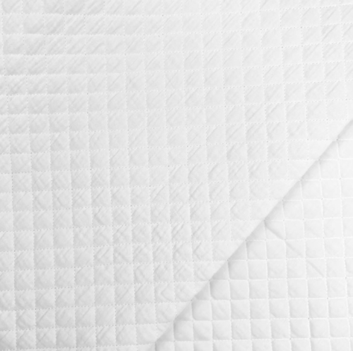 RESTSTÜCK 1,00m !!! - Musselin - Stepper - Raute klein - offwhite