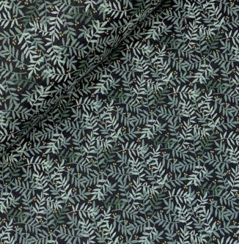 Musselin - Summer Fern - black