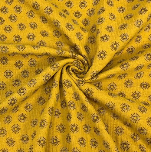 RESTSTÜCK 1,0m!!! - Musselin - Sunny - sulfur