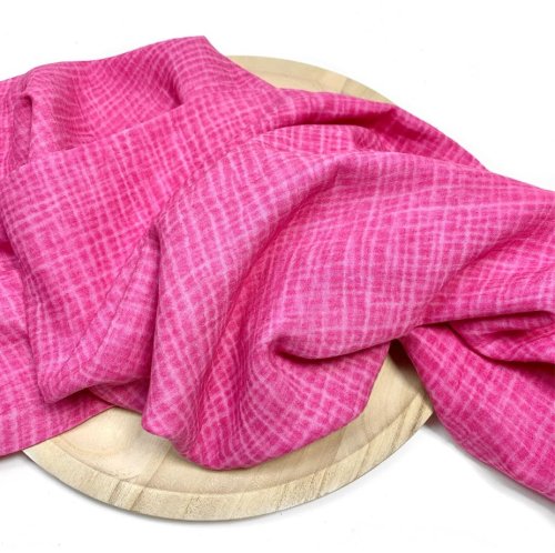 Musselin - Tie & Dye - fuchsia