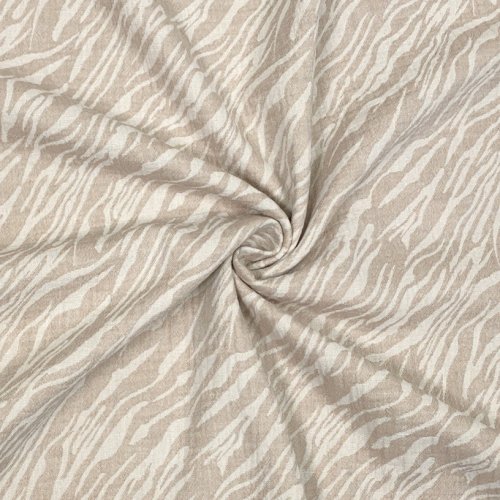 Preview: RESTSTÜCK 0,80m !!! - Musselin - Zebra Kattis - sand