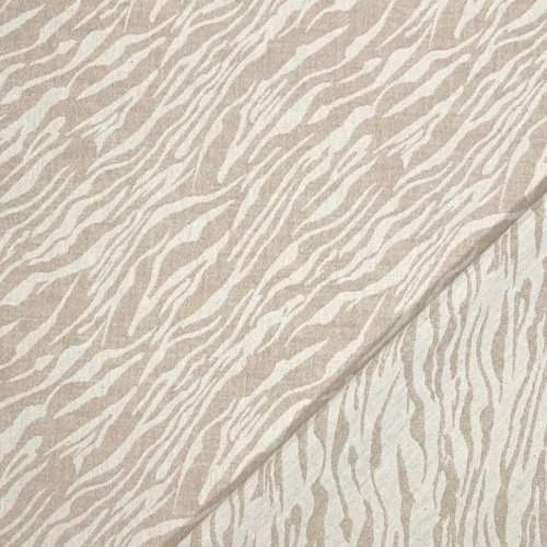 Preview: RESTSTÜCK 0,80m !!! - Musselin - Zebra Kattis - sand