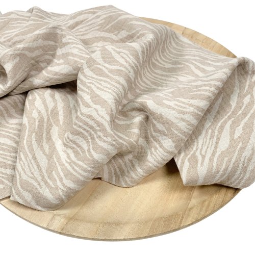 RESTSTÜCK 0,80m !!! - Musselin - Zebra Kattis - sand