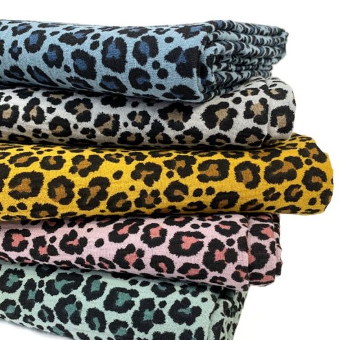 Musselin - animalprint - khaki