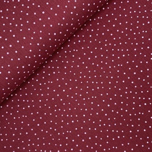 RESTSTÜCK 80cm !!! - Musselin - little Dots - berry