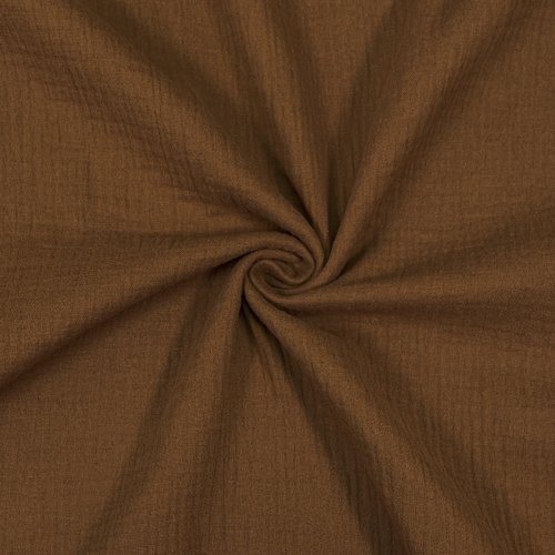 RESTSTÜCK 1,10m !!! - Musselin - uni - braun