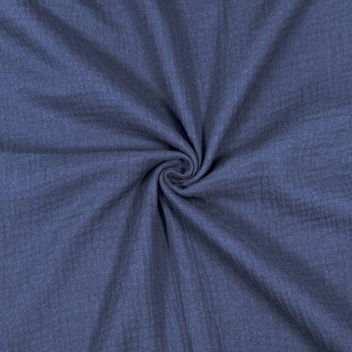 Musselin - uni - indigoblau