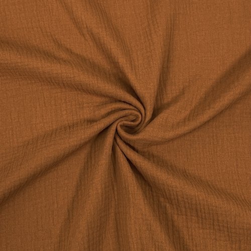 RESTSTÜCK 70cm !!! - Musselin - uni - kamel