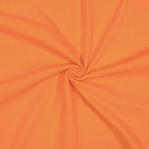 Musselin - uni - orange neon