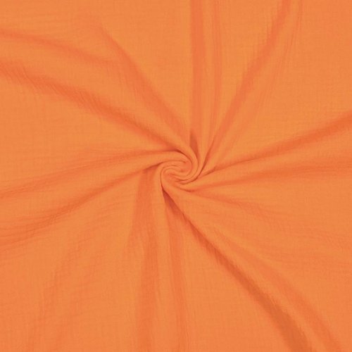 RESTSTÜCK 1,10m !!! - Musselin - uni - orange neon