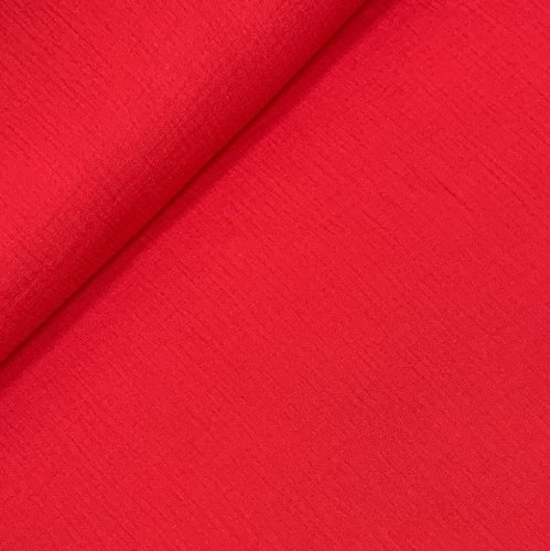 Musselin - uni - rot