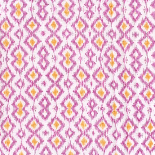 Doubleface Musselinstepper - Inka - white/pink/rosa
