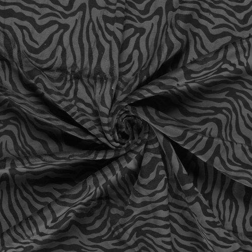 Preview: Nicky Velours - Mira Zebra - grau/schwarz