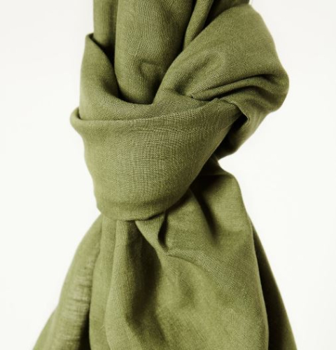 RESTSTÜCK 1,50m !!! - Leinen - Nisa softened - olive green - Mind the Maker