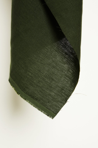 Preview: RESTSTÜCK 0,90m !!! - Leinen - Nisa softened - green khaki - Mind the Maker