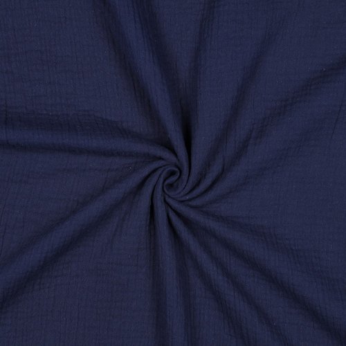 Musselin - uni - navy