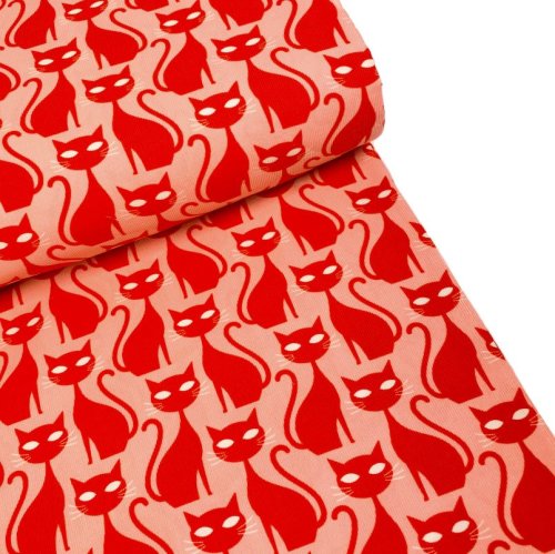 RESTSTÜCK 1,20m !!! - Bio Feincord - Orange Tabby Cat - A Walk Remembered - Cloud9 Fabrics