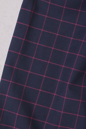 Preview: RESTSTÜCK 0,30m !!! - Bio Baumwoll Oxford - Grid - indigo night/fuchsia - Mind the Maker