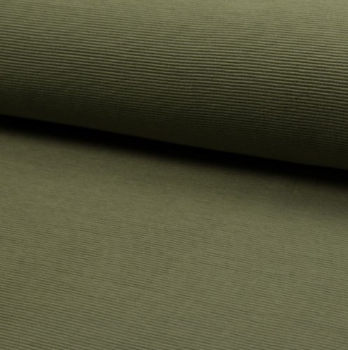 RESTSTÜCK 0,60m !!! - Rib Jersey - Ottoman - khaki