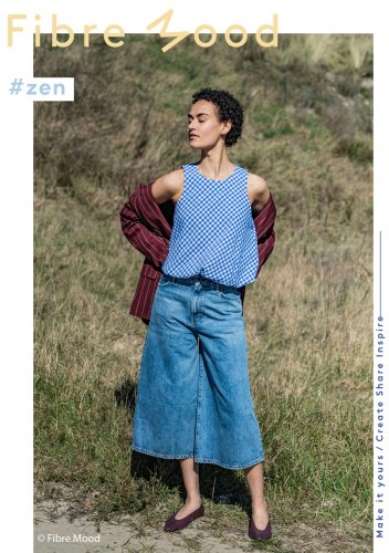 Baumwolle Seersucker - Checks blue/white - Fibremood No. 33