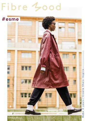 Folienstoff - crackle brushed - bordeaux - Fibremood No. 36