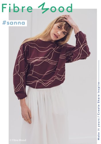 Baumwoll Popeline - Lines - bordeaux/nude - Fibremood No. 37