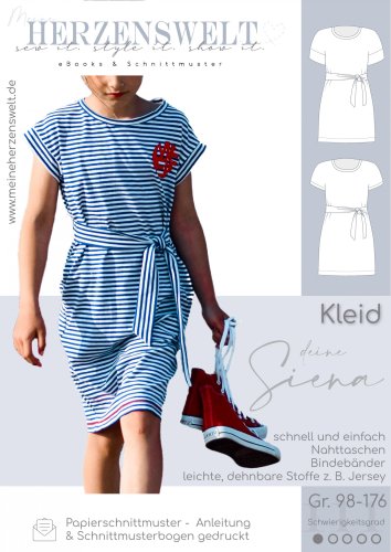 Papierschnittmuster - Deine Siena Kleid - Mädchen - Herzenswelt
