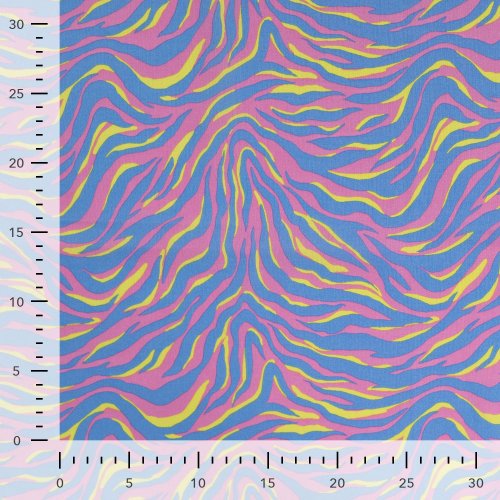 Baumwoll Voile - Viggo Zebra - rosa/gelb