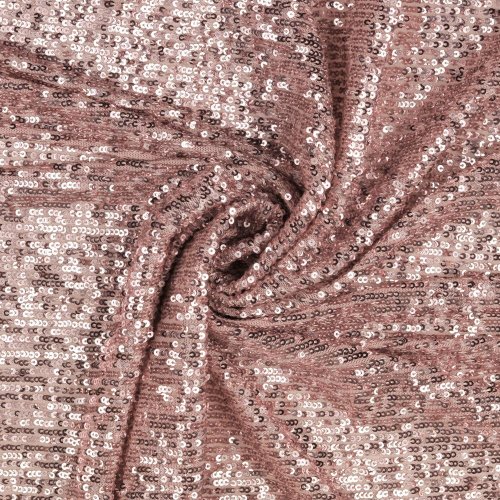 Pailetten Jersey - Chrissy - altrosa