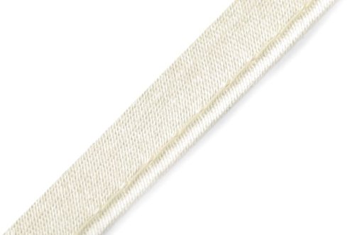 Paspelband unelastisch - Satin - creme - 10 mm