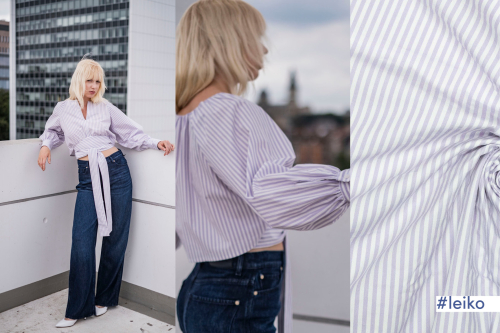 RESTSTÜCK 2,00m !!! - Baumwolle - Popeline - stone washed - Stripes - Fibremood No. 30