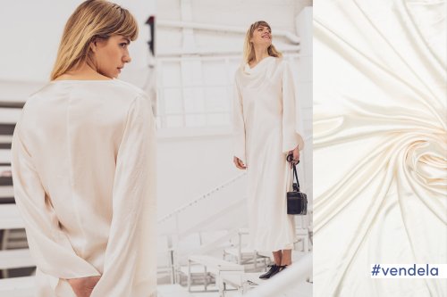 Satin - Crinkle - broken white - Fibremood No. 37