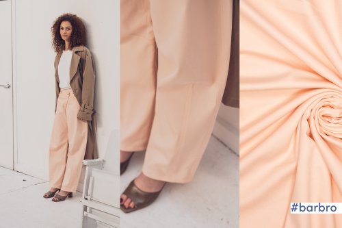 Baumwollstretch Twill - uni - peach - Fibremood No. 37