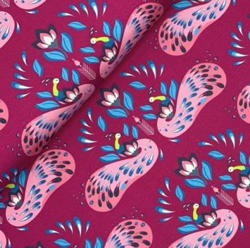 RESTSTÜCK 0,40m !!! - Jersey - Peacock Dreams - pink - Peacock Dreams - Birgit Boley