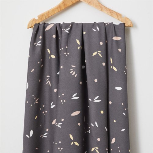 RESTSTÜCK 1,60m !!! - Crepe Viskose mit LENZING™ ECOVERO™ Fasern - Vera Petals - calm grey - Mind the Maker