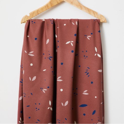 Crepe Viskose mit LENZING™ ECOVERO™ Fasern - Vera Petals - rosewood - Mind the Maker