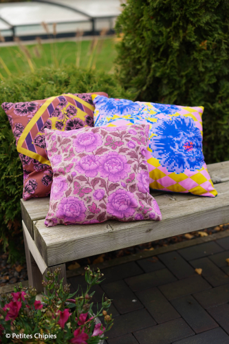 Canvas - Panel Pillow - Blumen grafisch - bunt - by Cherry Picking - Swafing
